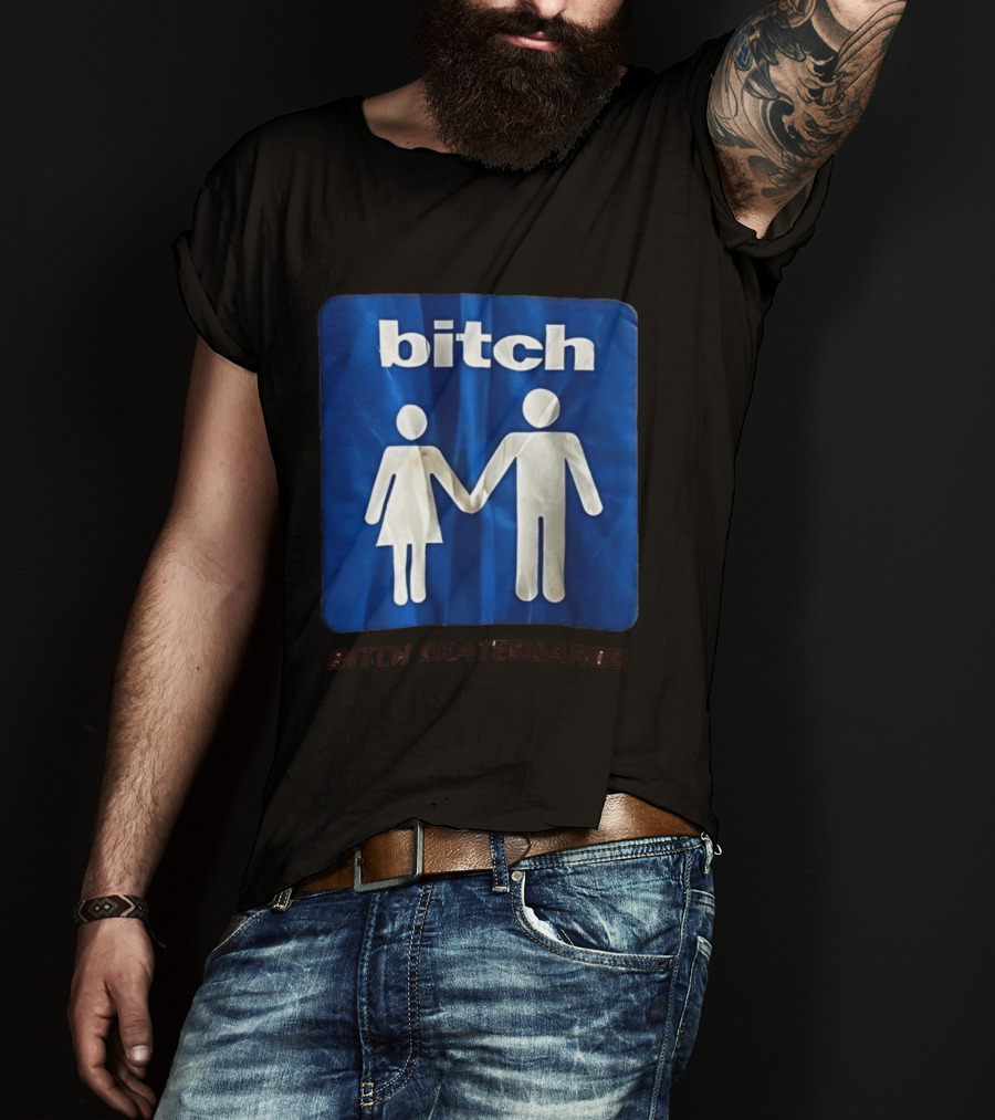 Bitch Skateboards Logo Holding Hands T-Shirt