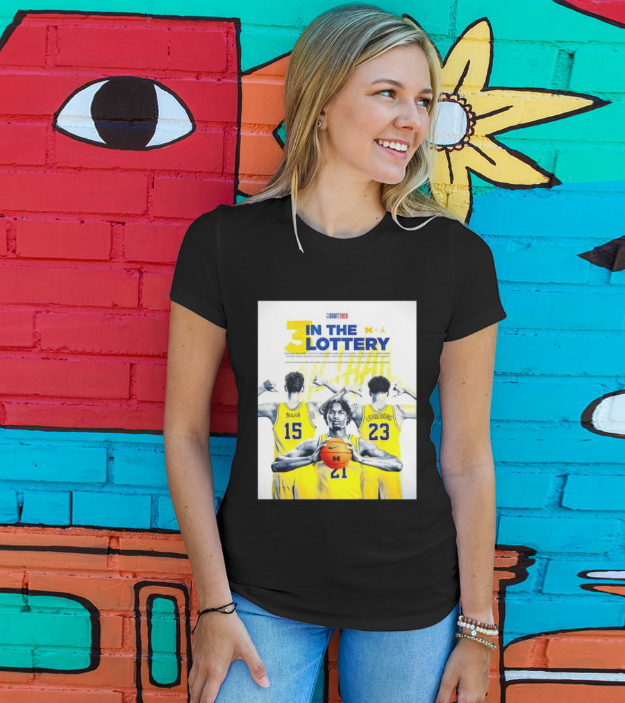 3 In The Lottery NBA Draft 2026 Mara Lendeborg Morez Johnson Michigan T-Shirt