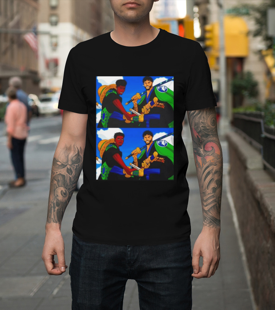 Edwards Luffy Towns Zoro Minnesota Timberwolves One Piece Crossover Fan T-Shirt