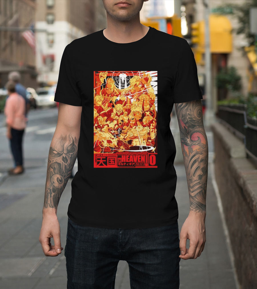 Guilty Gear Strive Characters Sol Badkai Ky Kiske May Ramlethal Heaven 10 Japanese T-Shirt