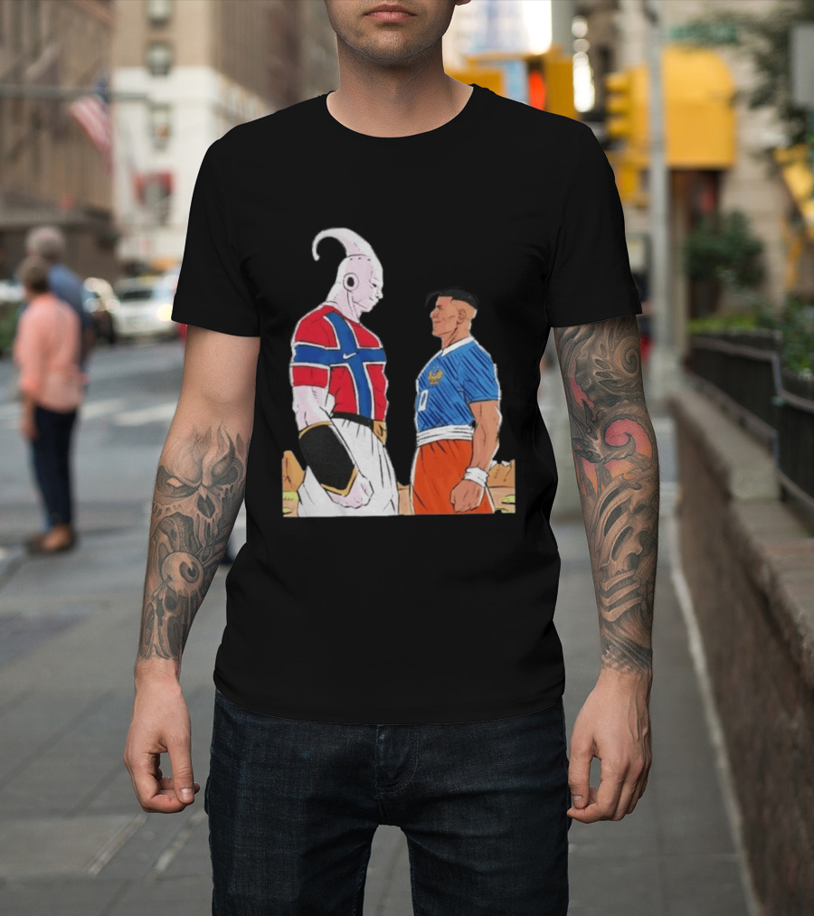 Norway Haaland Versus Mbappe France Dragon Ball Z T-Shirt