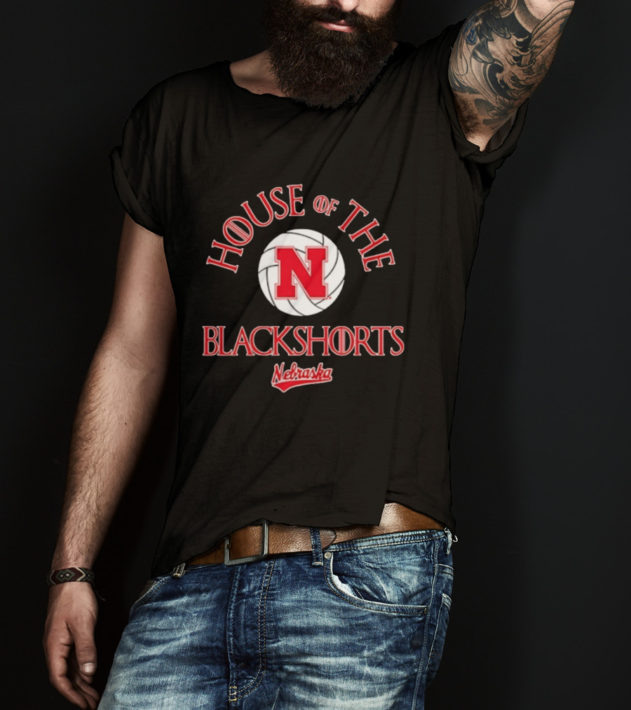House Of The Blackshorts Nebraska Cornhuskers Volleyball N T-Shirt