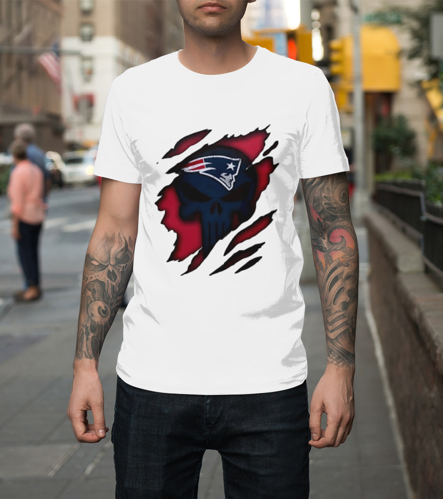 Patriots Skull Rip T-Shirt