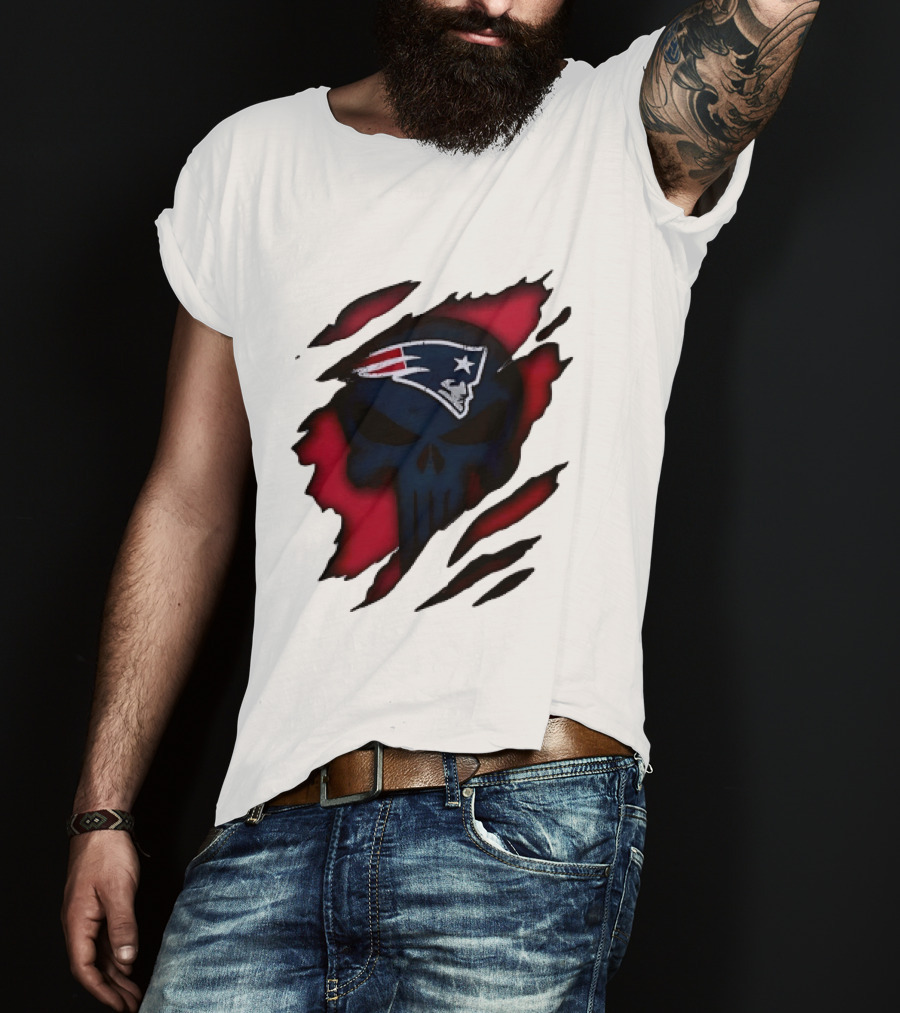 Patriots Skull Rip T-Shirt