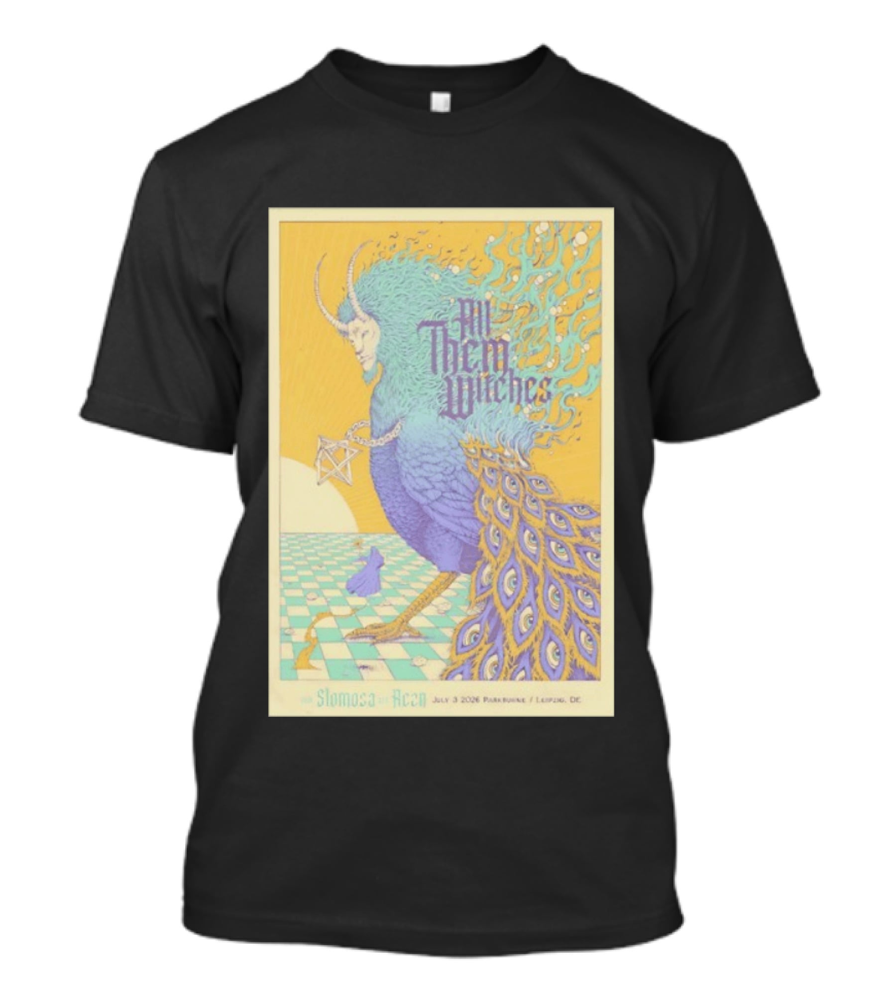All Them Witches July 3 2026 Parkbuhne Leipzig DE Vintage With Slomosa And Rezn T-Shirt