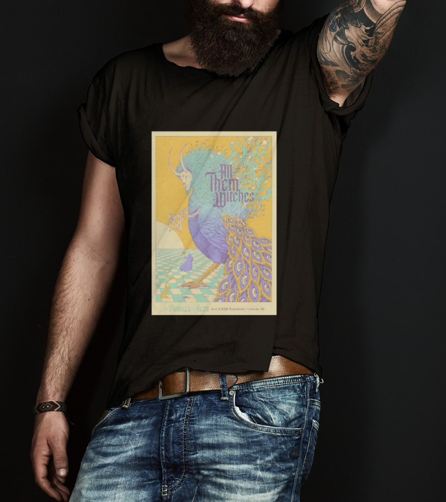 All Them Witches July 3 2026 Parkbuhne Leipzig DE Vintage With Slomosa And Rezn T-Shirt