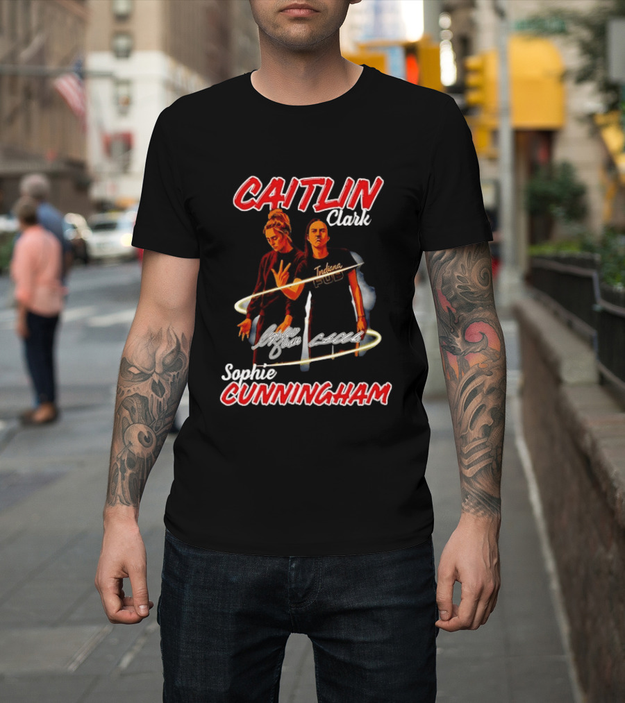 Caitlin Clark Sophie Cunningham Indiana Fever PUD T-Shirt