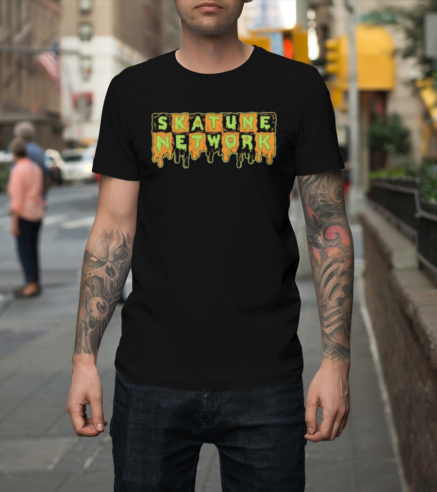 Skatune Network Horror Dripping Gooey Text Halloween T-Shirt