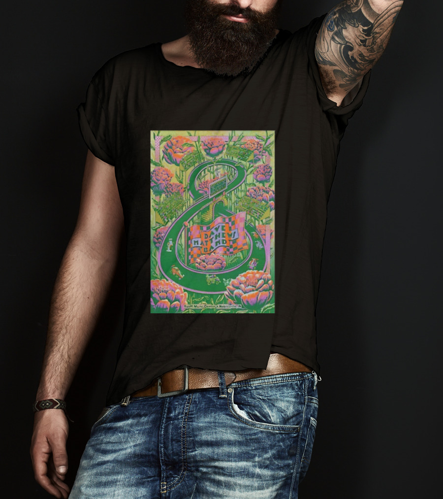 Dave Matthews Band Jun 26th 2026 Ruoff Music Center Noblesville IN Vibrant With Floral And Racing T-Shirt