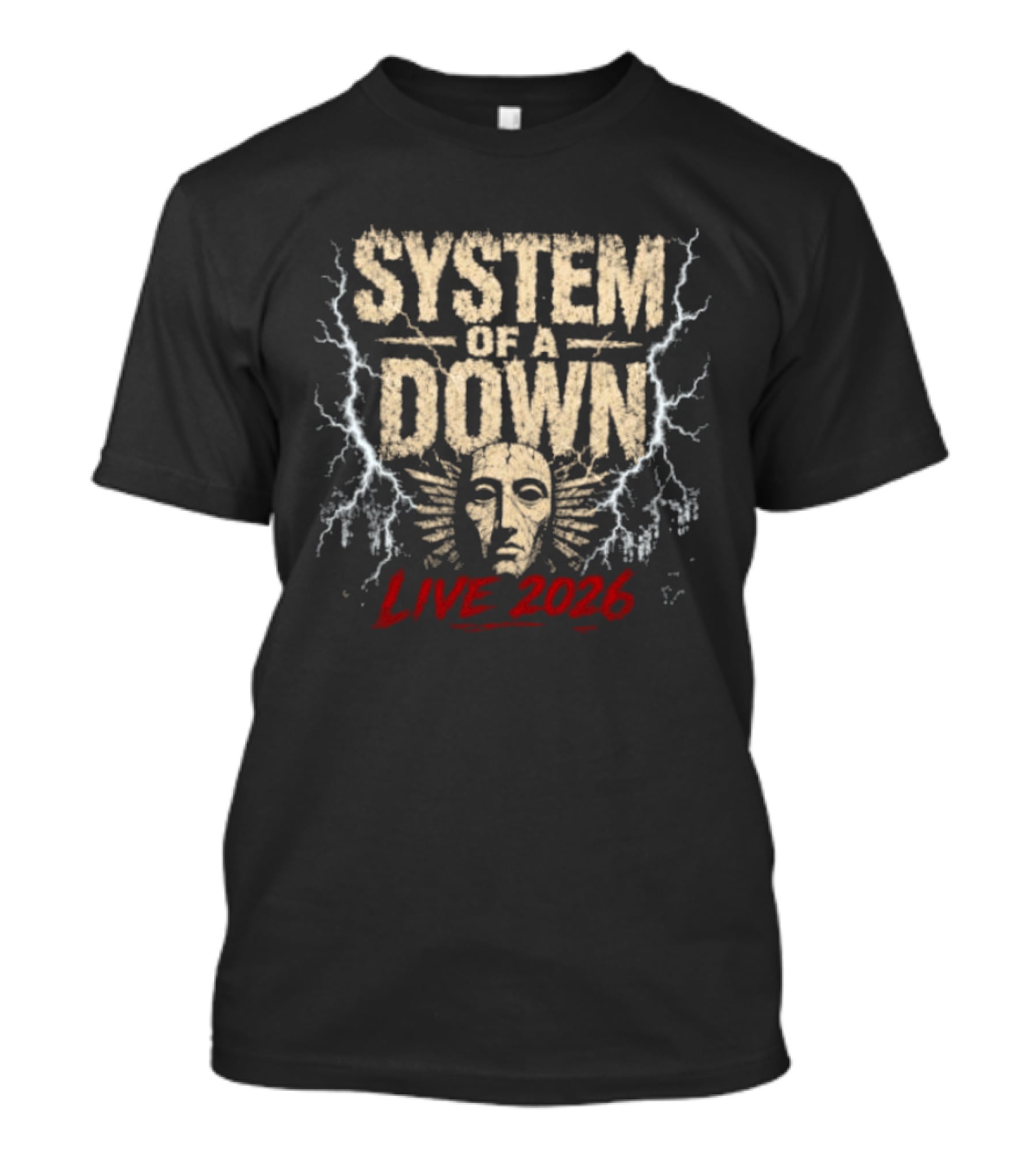 System Of A Down Live 2026 Tour Mask Music Band Rock Metal Concert T-Shirt