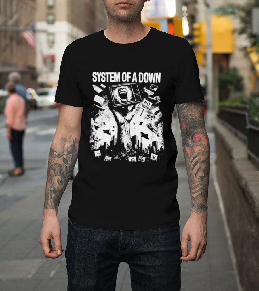 System Of A Down War Protest Television T-Shirt