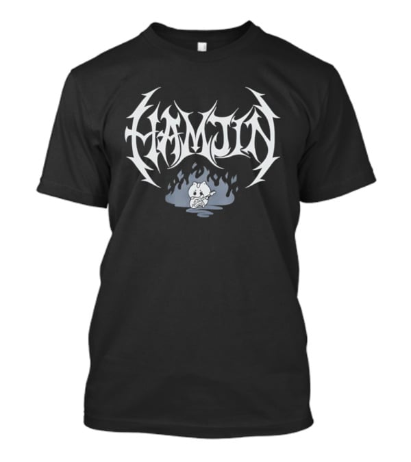 Hamjin Heavy Metal Music Guitar Fire Flame T-Shirt