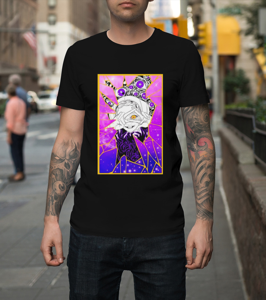 Makima Chainsaw Man Stained Glass Cosmic Galaxy Eyes T-Shirt