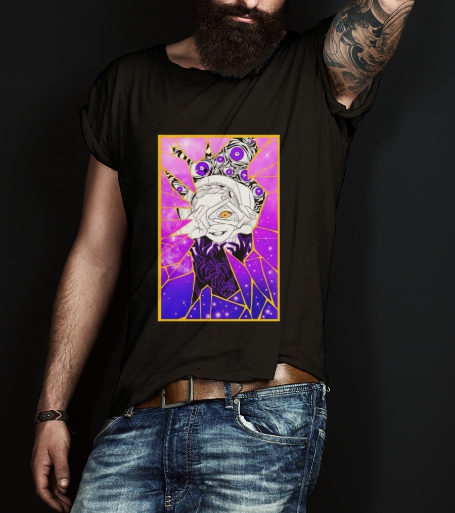 Makima Chainsaw Man Stained Glass Cosmic Galaxy Eyes T-Shirt
