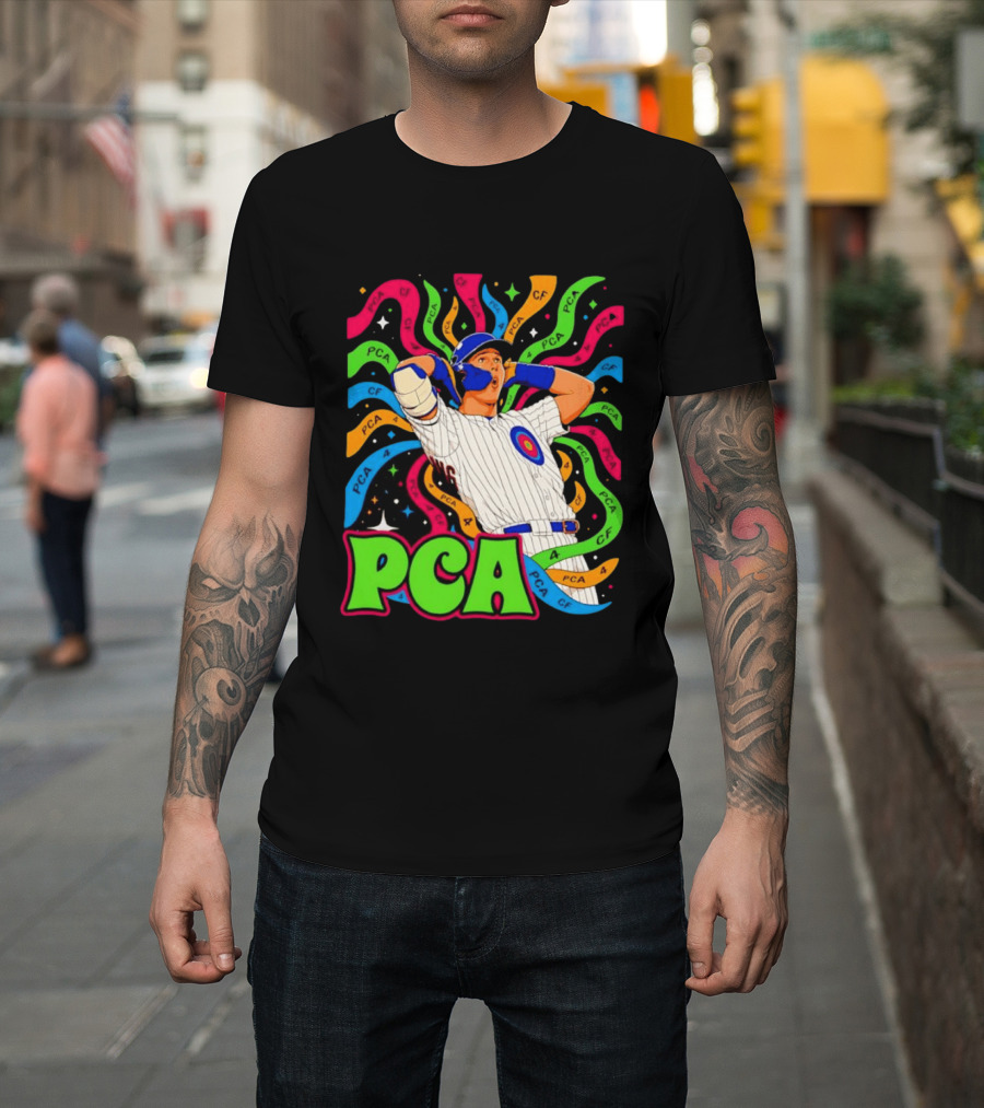 PCA Baseball Player Vibe Retro Style With Cosmic T-Shirt