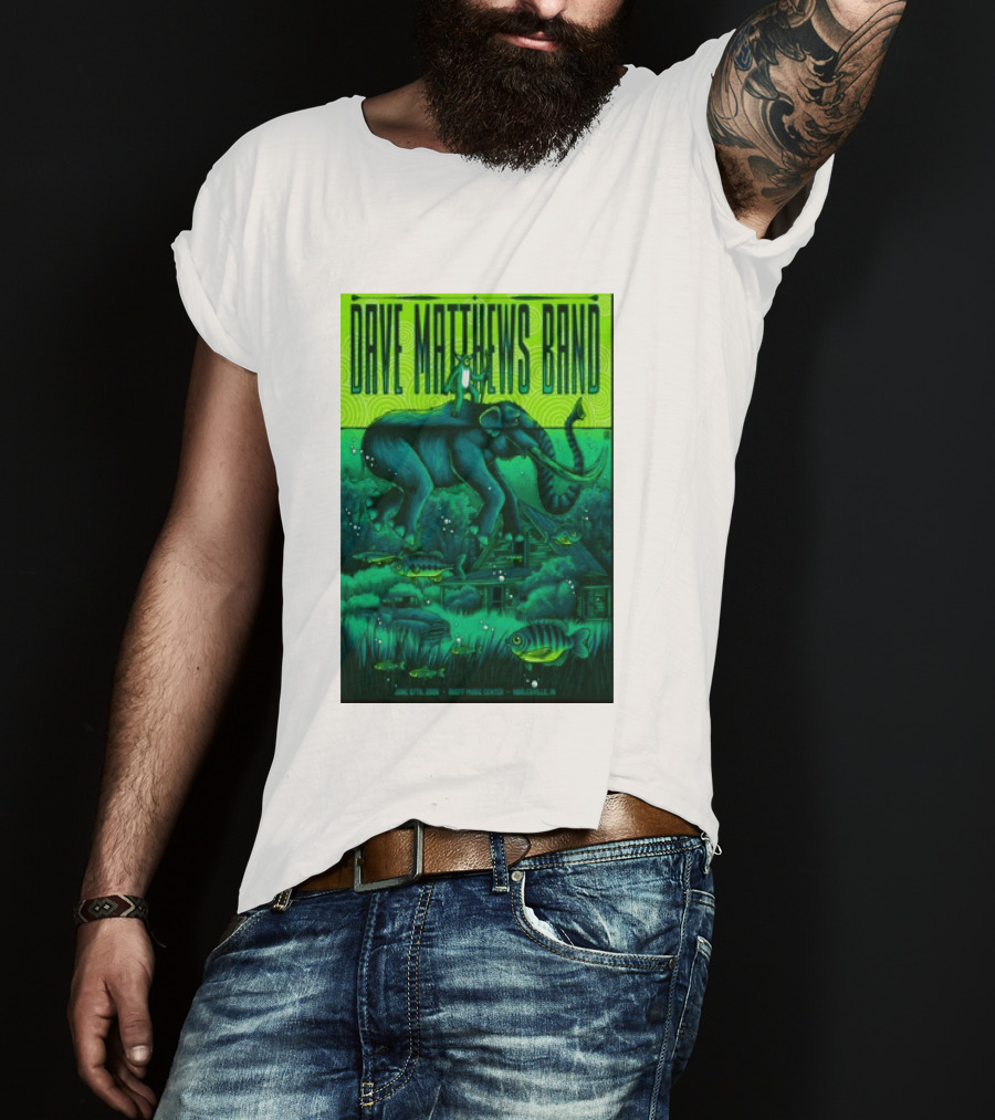Dave Matthews Band Noblesville IN June 27 2026 Frog Elephant Lillypad Dreamscape T-Shirt