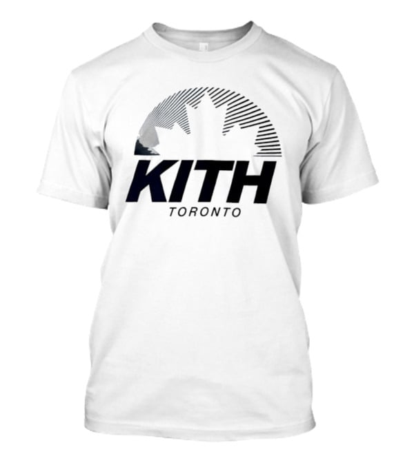Kith Toronto Maple Leaf Striped Design Collaboration T-Shirt