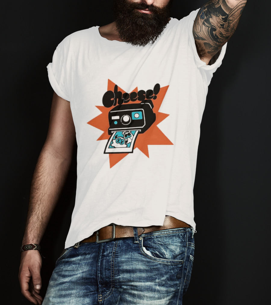 Skid And Pump Cheese Polaroid Spooky Month Camera T-Shirt