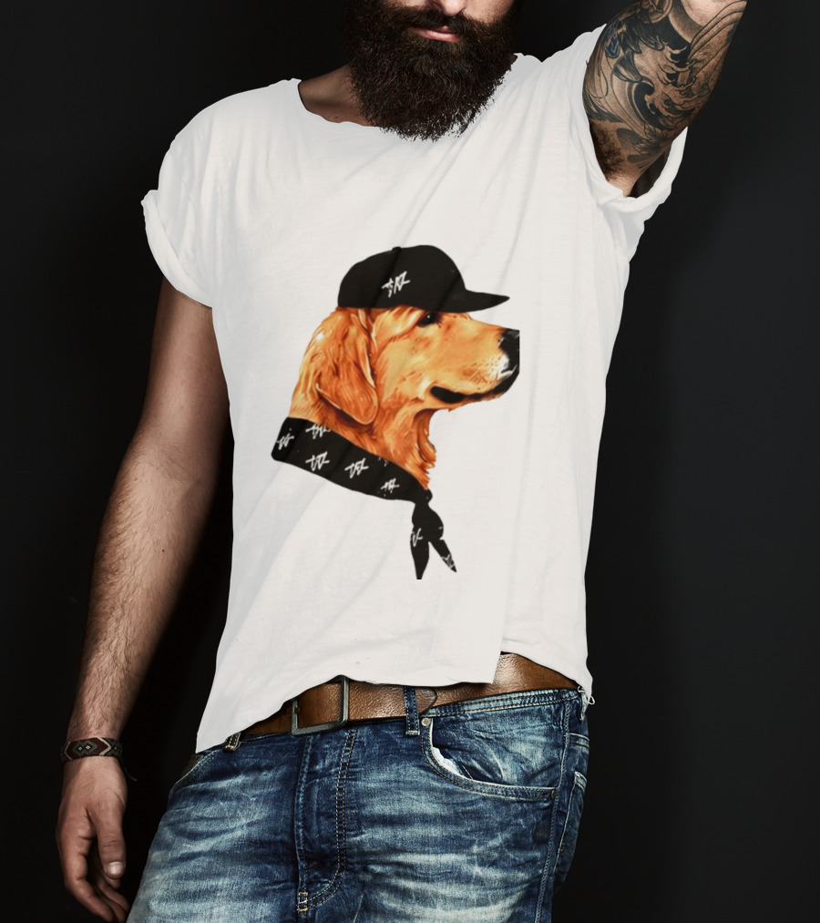 Ashton Kutcher Good Boy Dog Cap Bandana T-Shirt