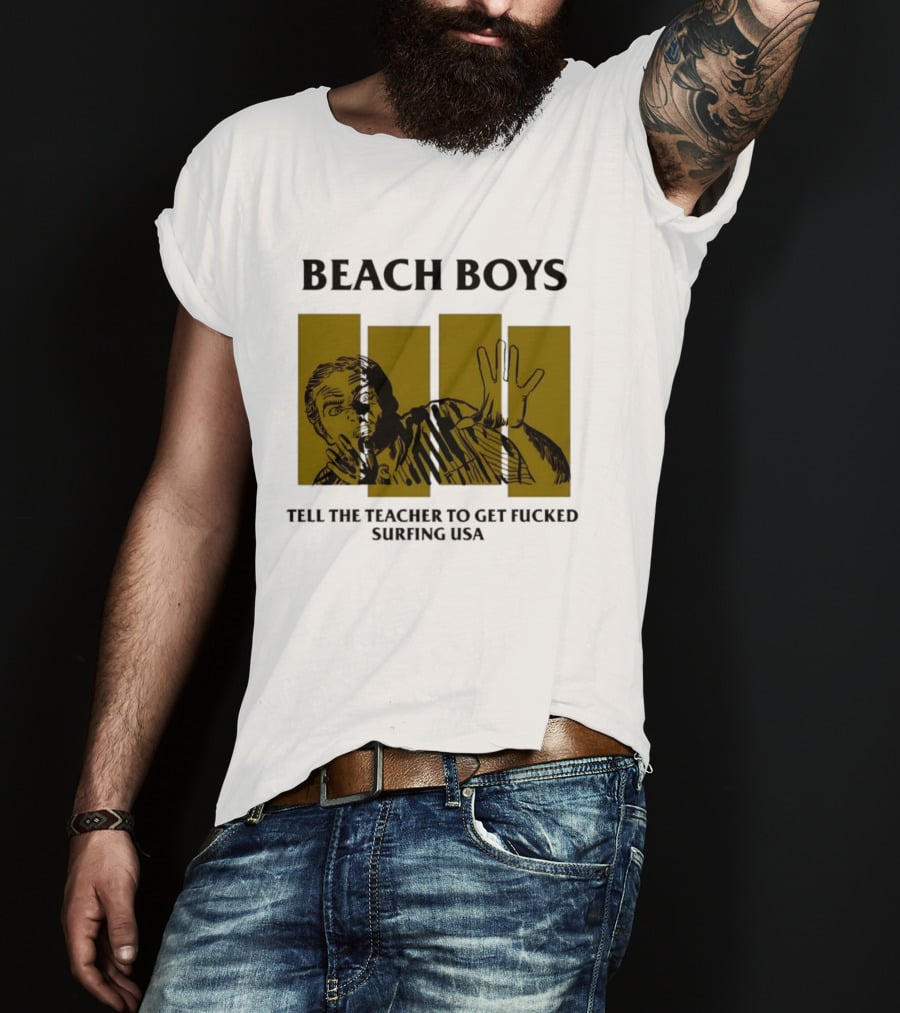 Beach Boys Tell The Teacher To Get Fucked Surfing USA Vintage Comic T-Shirt