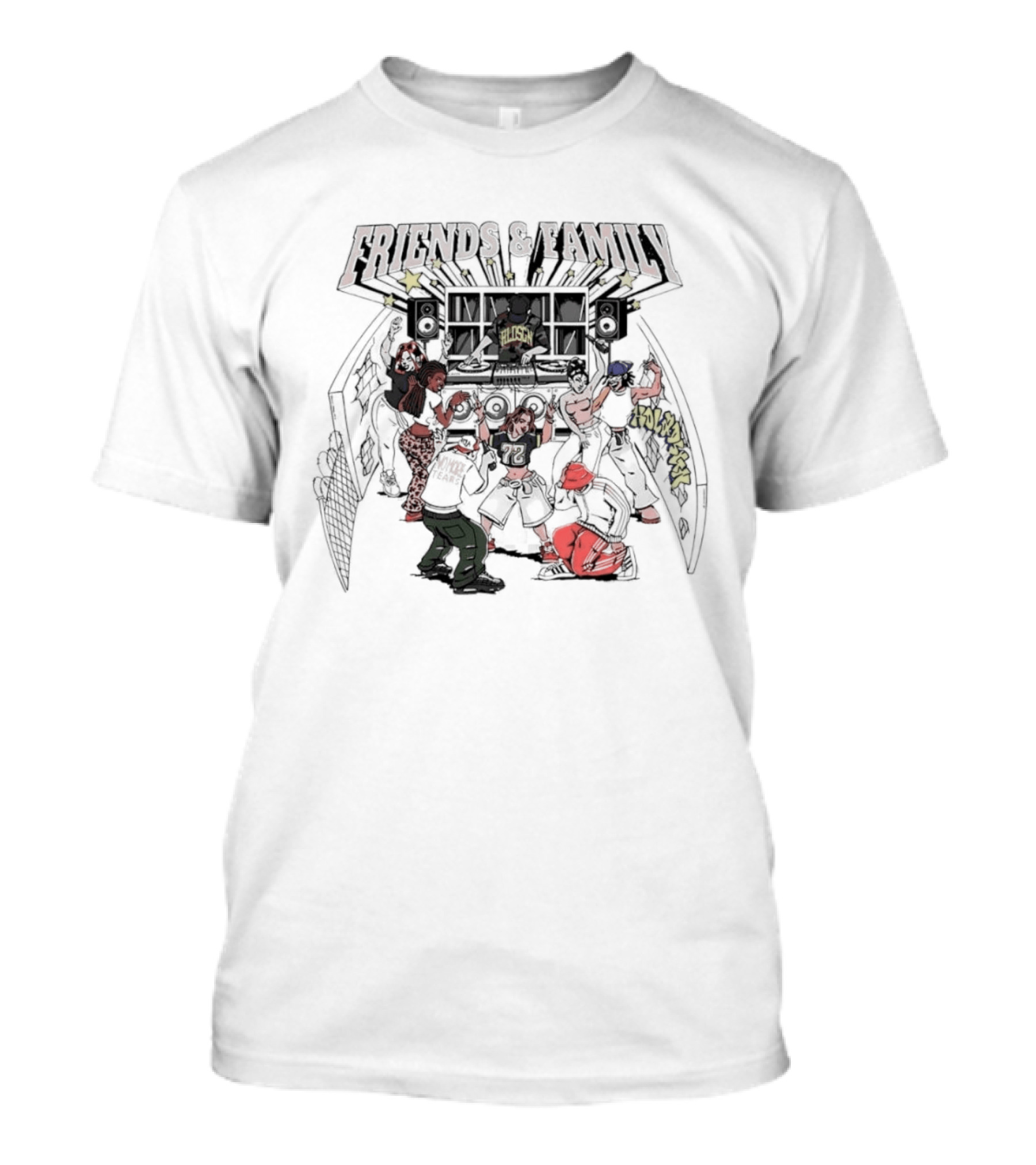 Friends And Family HILDSGN No More Tears Holyshit DJ Dance Clubbing T-Shirt