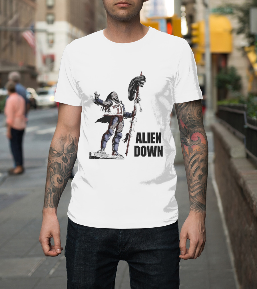 Jalen Brunson Alien Down Knicks Beat Spurs T-Shirt