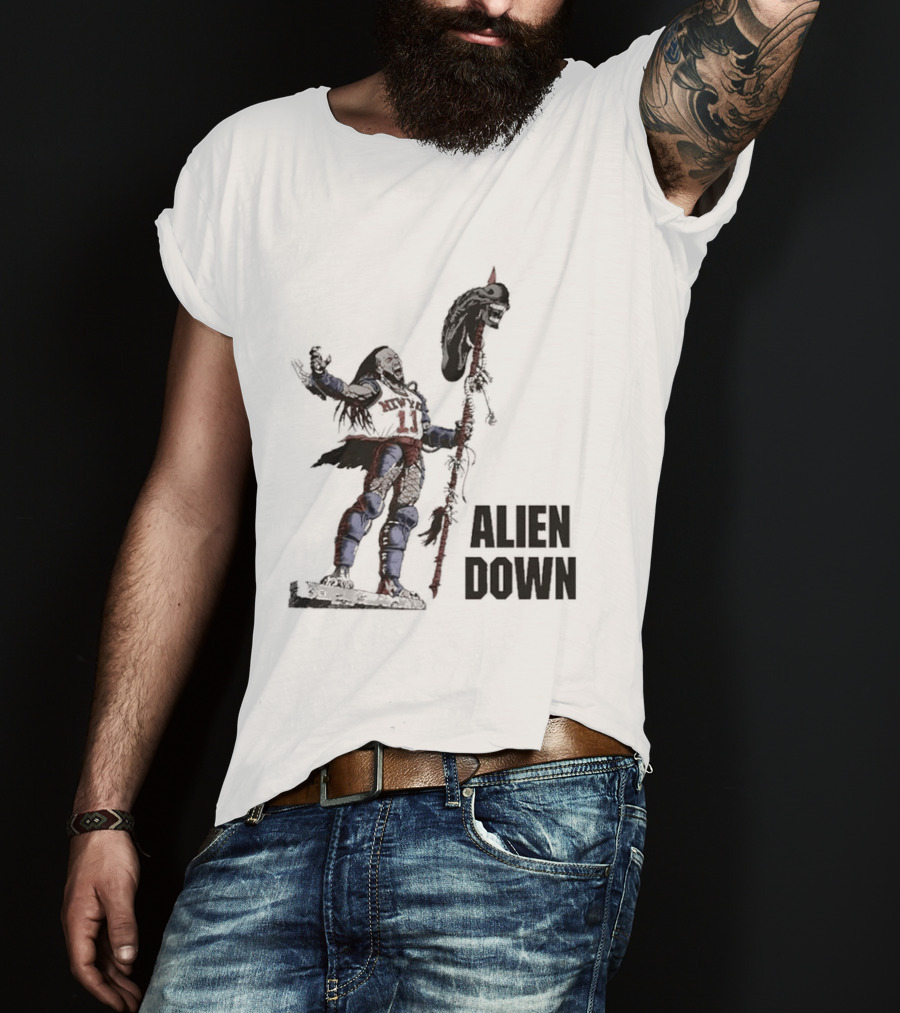 Jalen Brunson Alien Down Knicks Beat Spurs T-Shirt