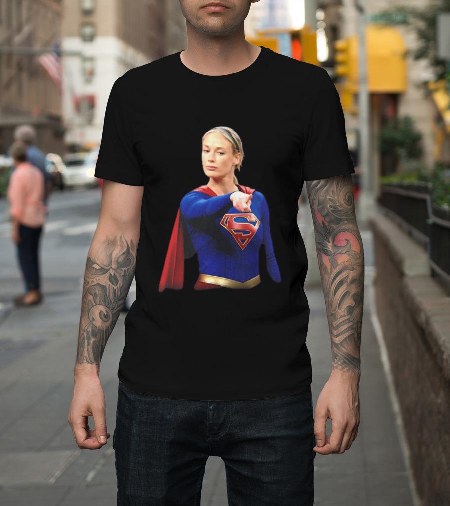 Supergirl Sophie Cunningham Pointing Indiana Fever WNBA T-Shirt
