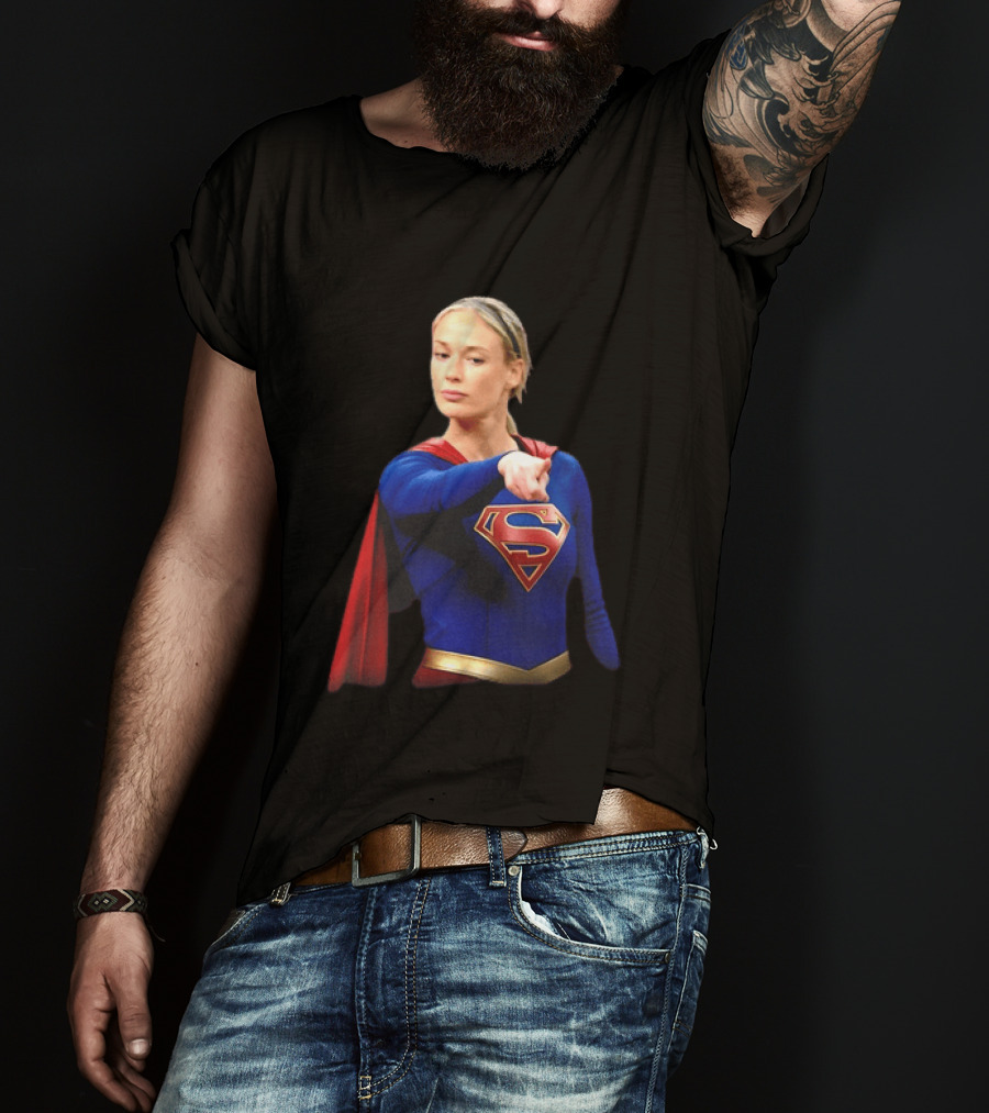Supergirl Sophie Cunningham Pointing Indiana Fever WNBA T-Shirt