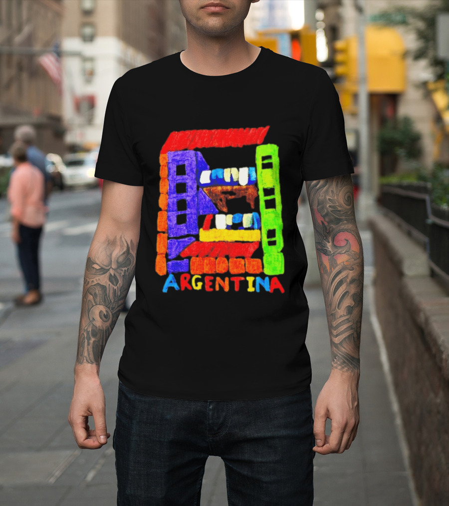 Celebrate Argentina Painted Colorful Urban Architecture T-Shirt