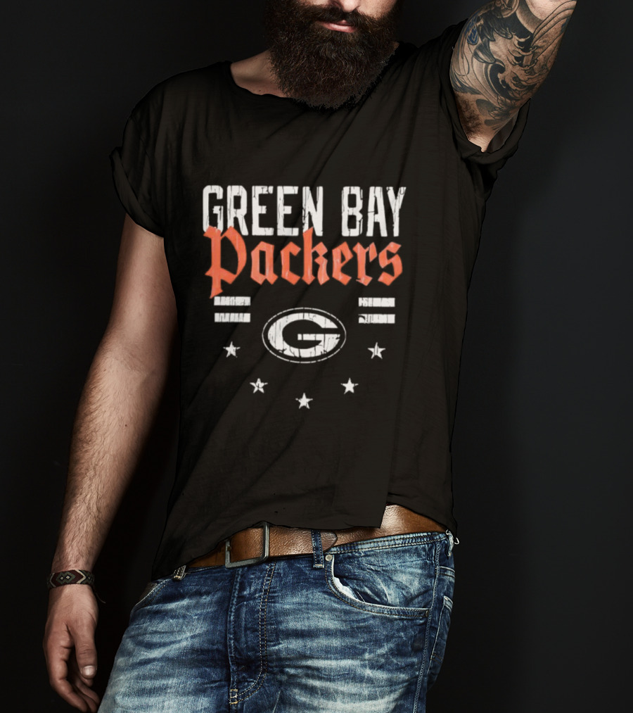 Green Bay Packers G Americana Patriotic Stars T-Shirt
