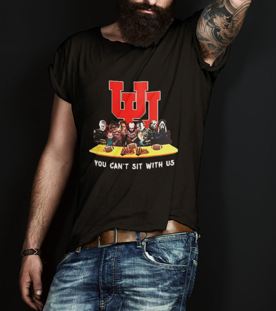 Utah Utes Halloween 2025 Horror Characters You Can't Sit With Us T-Shirt
