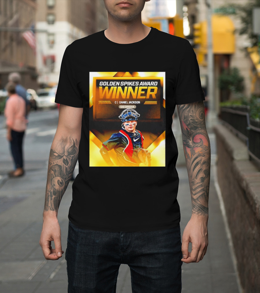Golden Spikes Award Winner Daniel Jackson Georgia Catcher T-Shirt