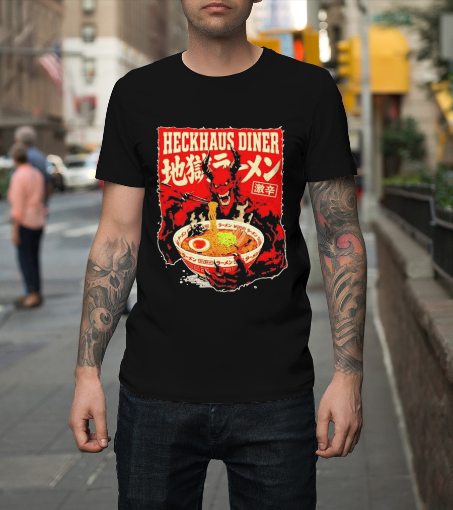 Heckhaus Diner Hell Ramen Devil Spicy Challenge T-Shirt