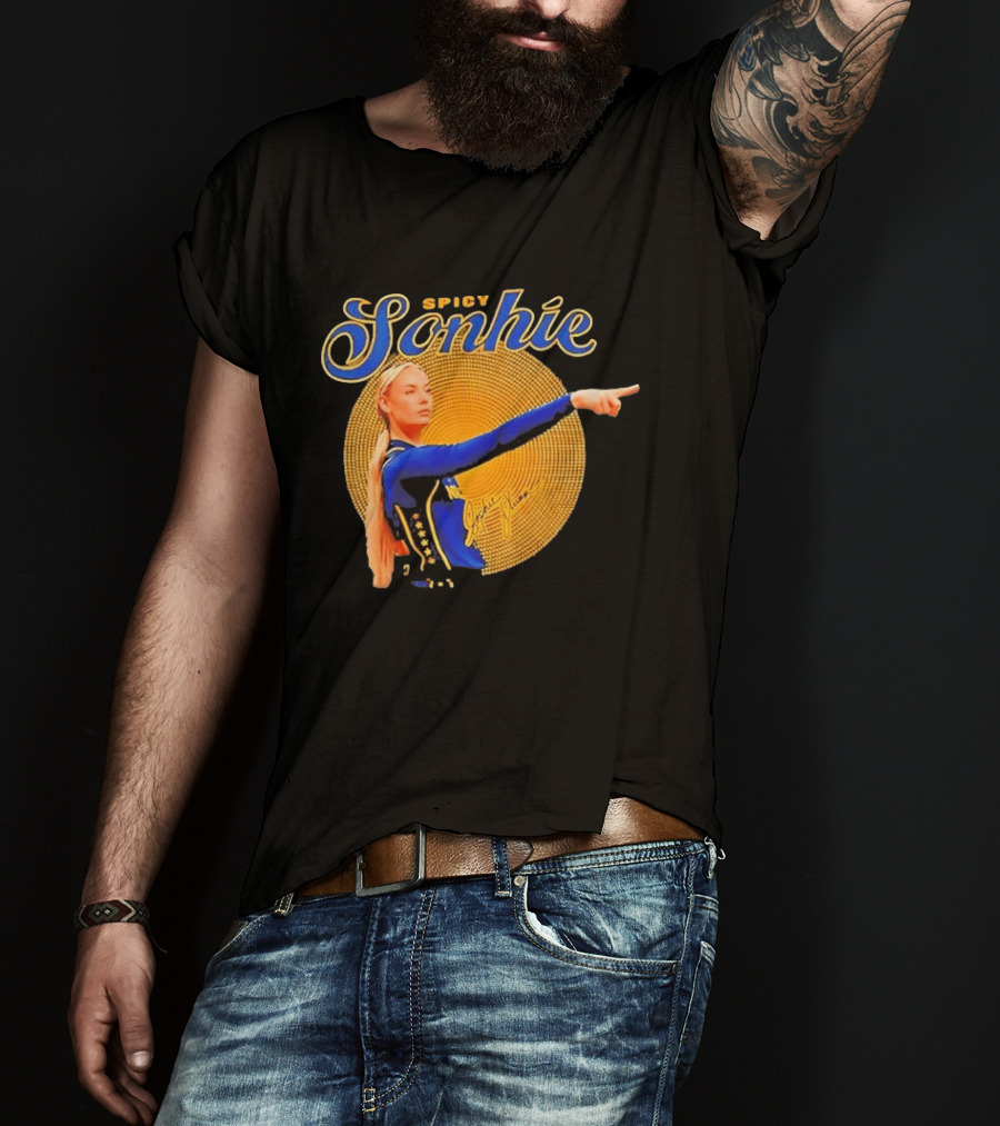Spicy Sonhie Sophie Cunningham Signature Indiana Fever Basketball T-Shirt