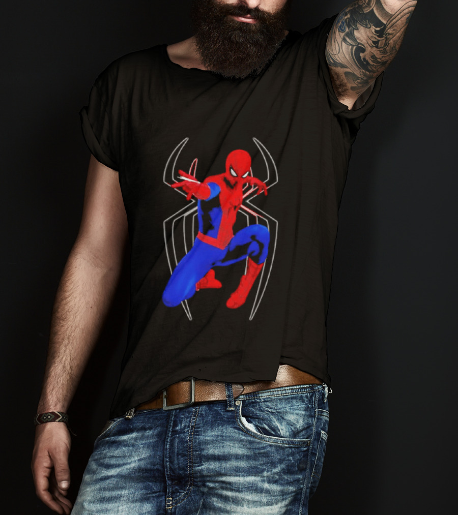 Spider Man Marvel Web Shooting Comic Book Action T-Shirt