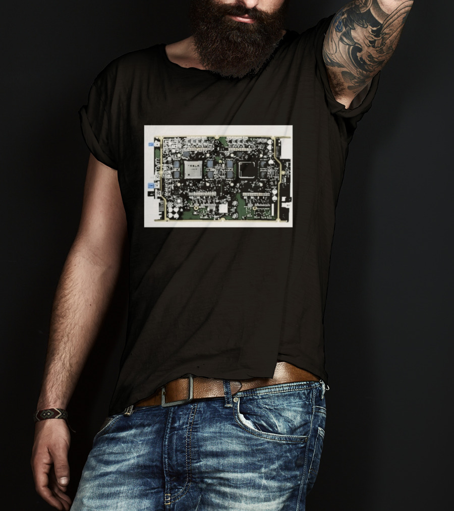 Tesla HW4 Brain Circuit Board Computer Chip Technology T-Shirt