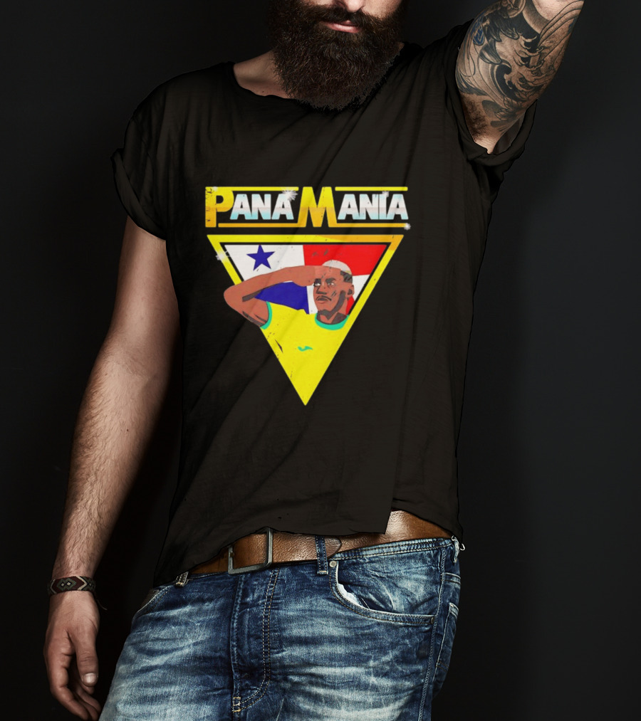 Pana Mania José Córdoba Salute Panama Flag Triangle T-Shirt