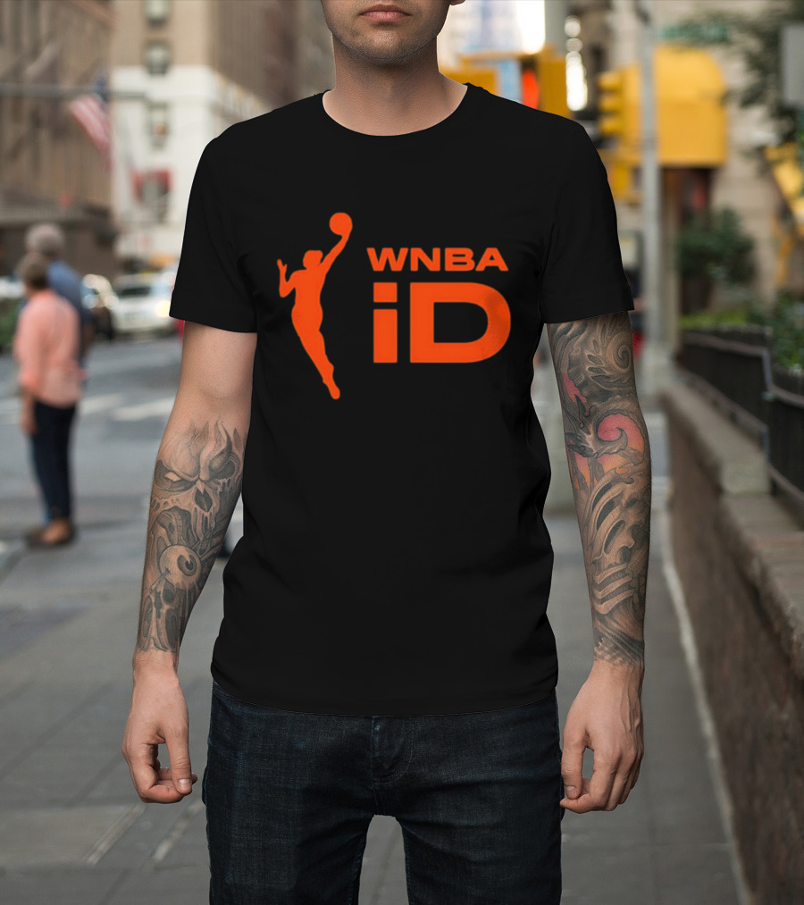 WNBA ID Basketball Silhouette Orange T-Shirt