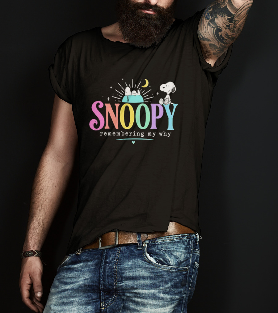 Snoopy Remembering My Why Peanuts Moonlight Dreaming T-Shirt