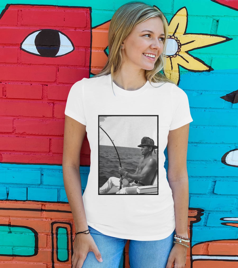 Paul Newman Fishing Wrk Hrd Ply Hrd HARRISON1973 T-Shirt