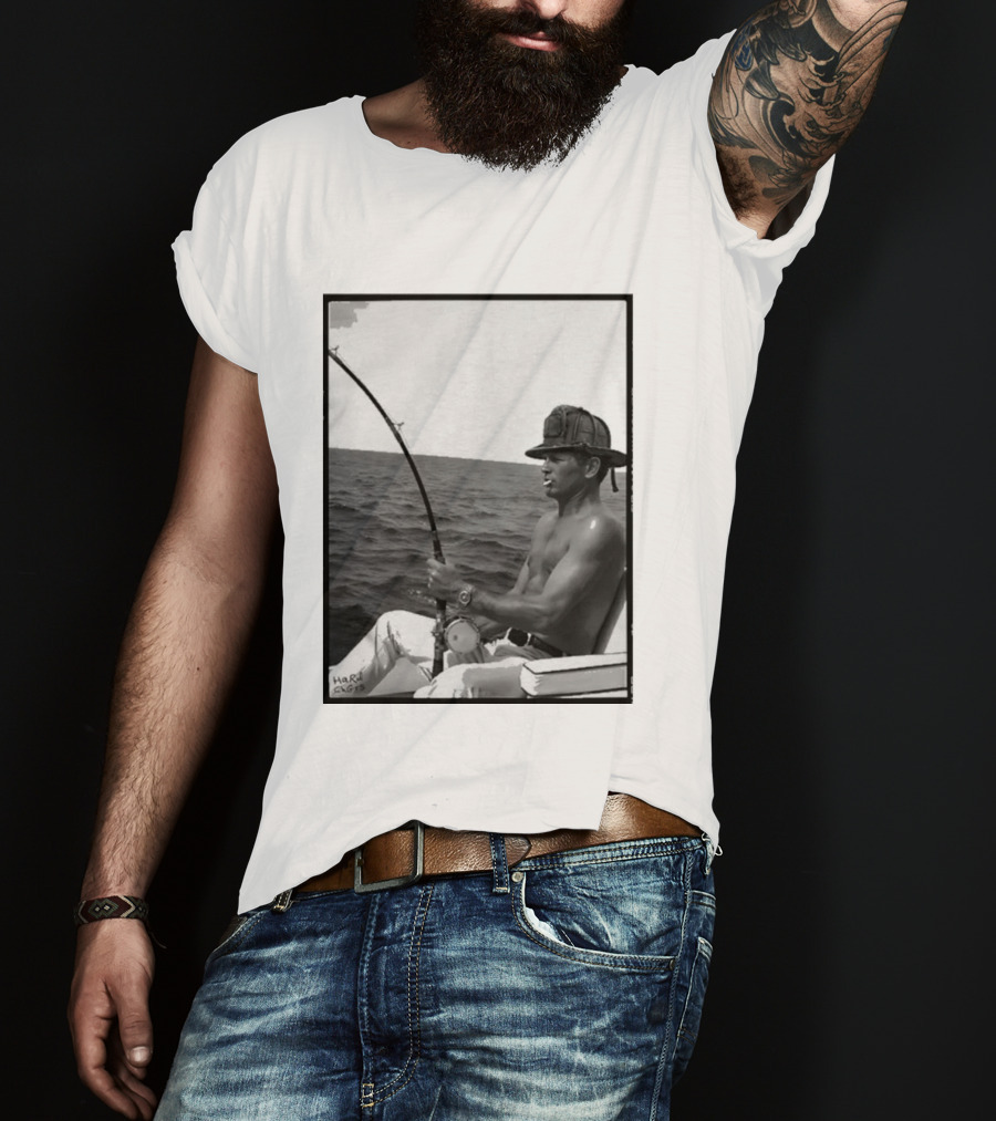 Paul Newman Fishing Wrk Hrd Ply Hrd HARRISON1973 T-Shirt