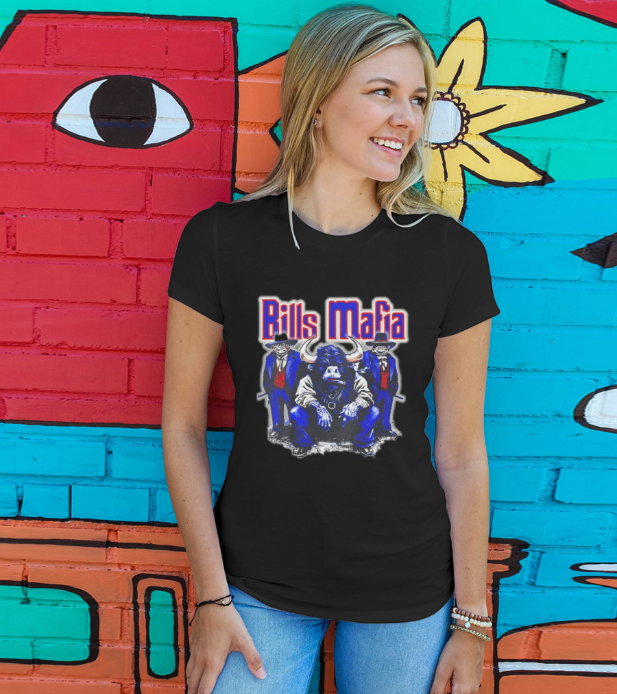 Bills Mafia Buffalo Bull Gangster Trio T-Shirt