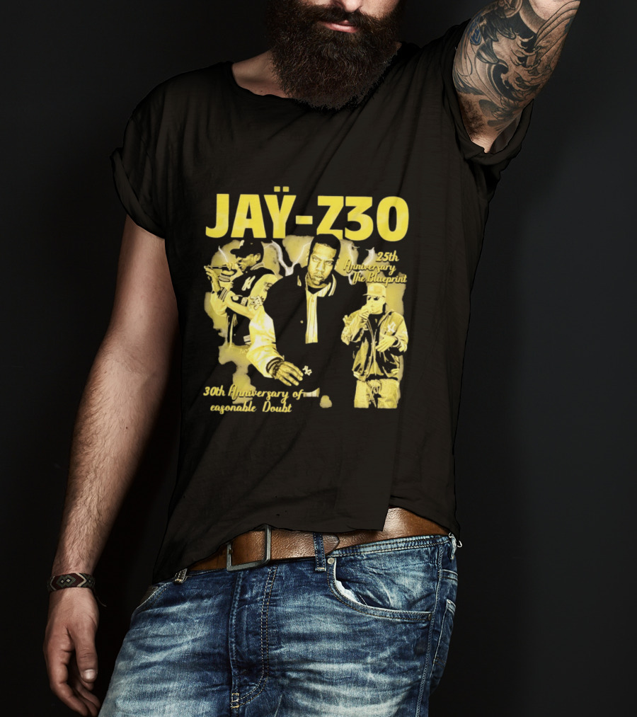 Jay Z30 Celebrating 25th Anniversary The Blueprint 30th Anniversary Reasonable Doubt T-Shirt