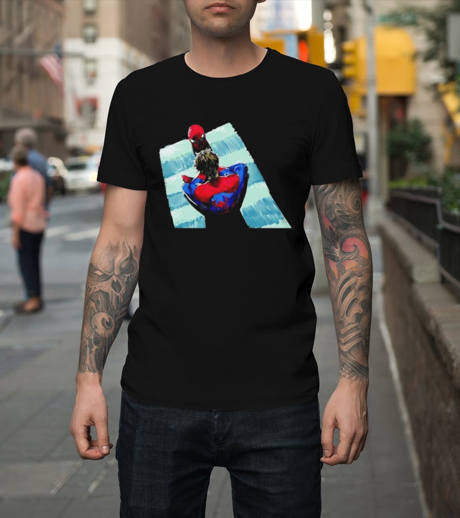 Spider Man Peter Parker Marvel Cinematic Universe Dual Perspective T-Shirt