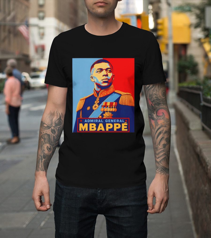 Admiral General Mbappe Propaganda Football T-Shirt