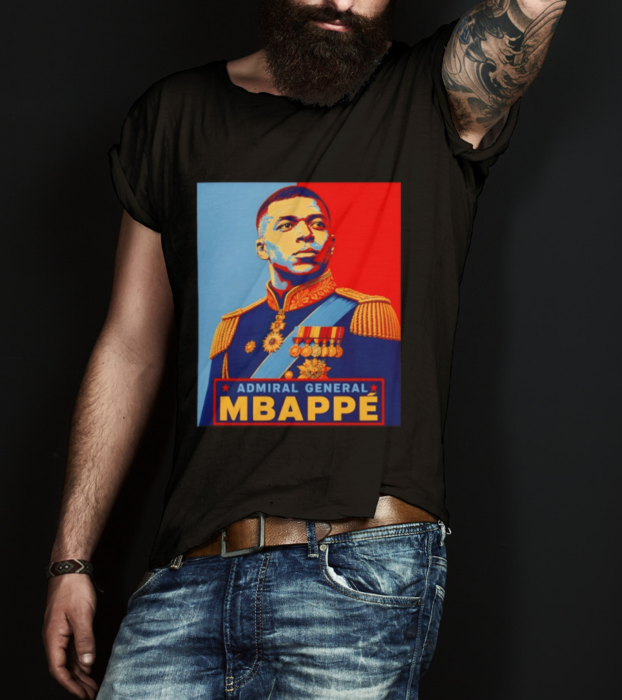 Admiral General Mbappe Propaganda Football T-Shirt