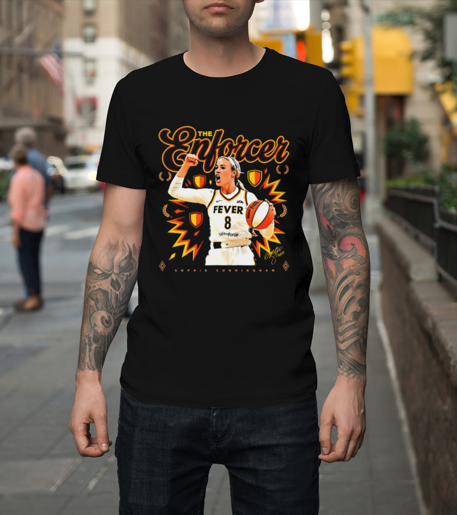 The Enforcer Sophie Cunningham Fever 8 Indiana Basketball WNBA 2026 T-Shirt