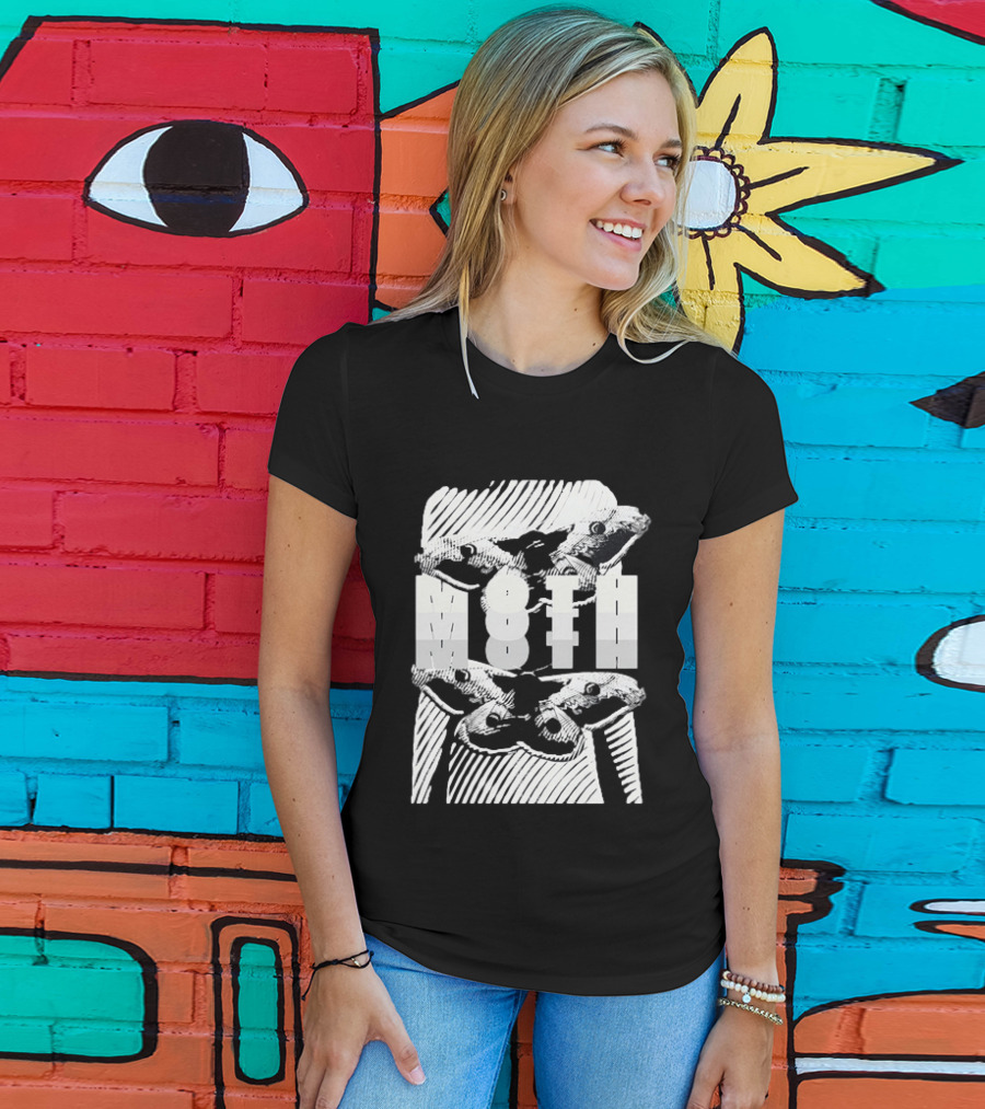 Moth Wings Reflective Optical Illusion T-Shirt