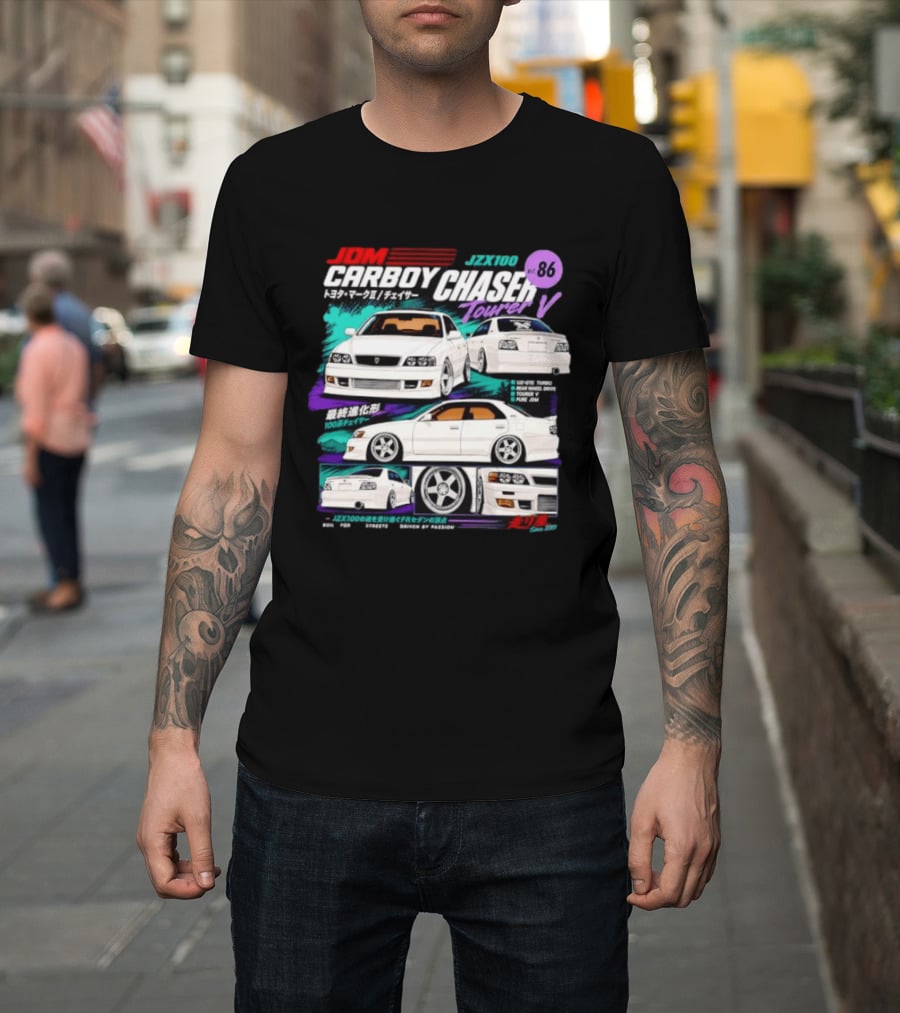 JDM Carboy Toyota JZX100 Chaser Tourer V 1Jz GTE Turbo Rear Wheel Drive Version 86 T-Shirt